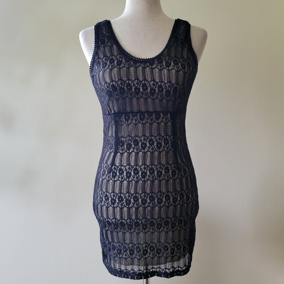 Wet Seal | Vintage Black Lace Mini Dress - Picture 1 of 6